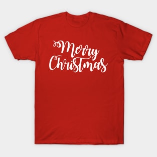 Merry Christmas Holiday calligraphy T-Shirt